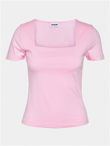 Noisy May T-Shirt Mik 27029540 Růžová Slim Fit
