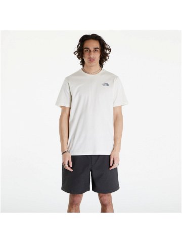 The North Face S S Redbox Tee White Dune Blue