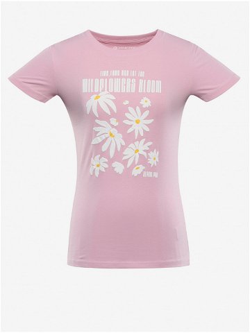 Růžové dámské tričko ALPINE PRO Norda