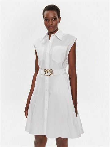 Pinko Košilové šaty Anaceta 103111 A1P4 Bílá Regular Fit