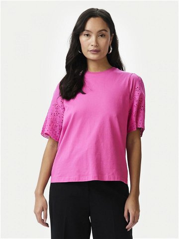 YAS T-Shirt Lex 26033890 Růžová Regular Fit