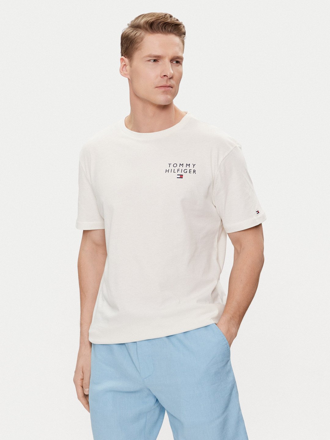 Tommy Hilfiger T-Shirt UM0UM02916 Bílá Regular Fit