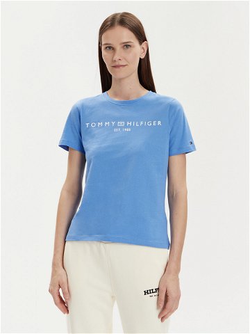 Tommy Hilfiger T-Shirt Logo WW0WW40276 Modrá Regular Fit