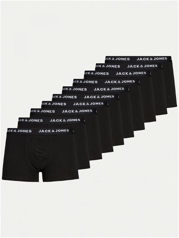 Jack & Jones Set 10 kusů boxerek Solid 12189937 Černá