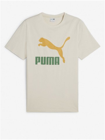 Krémové pánské tričko Puma Classics Logo Tee
