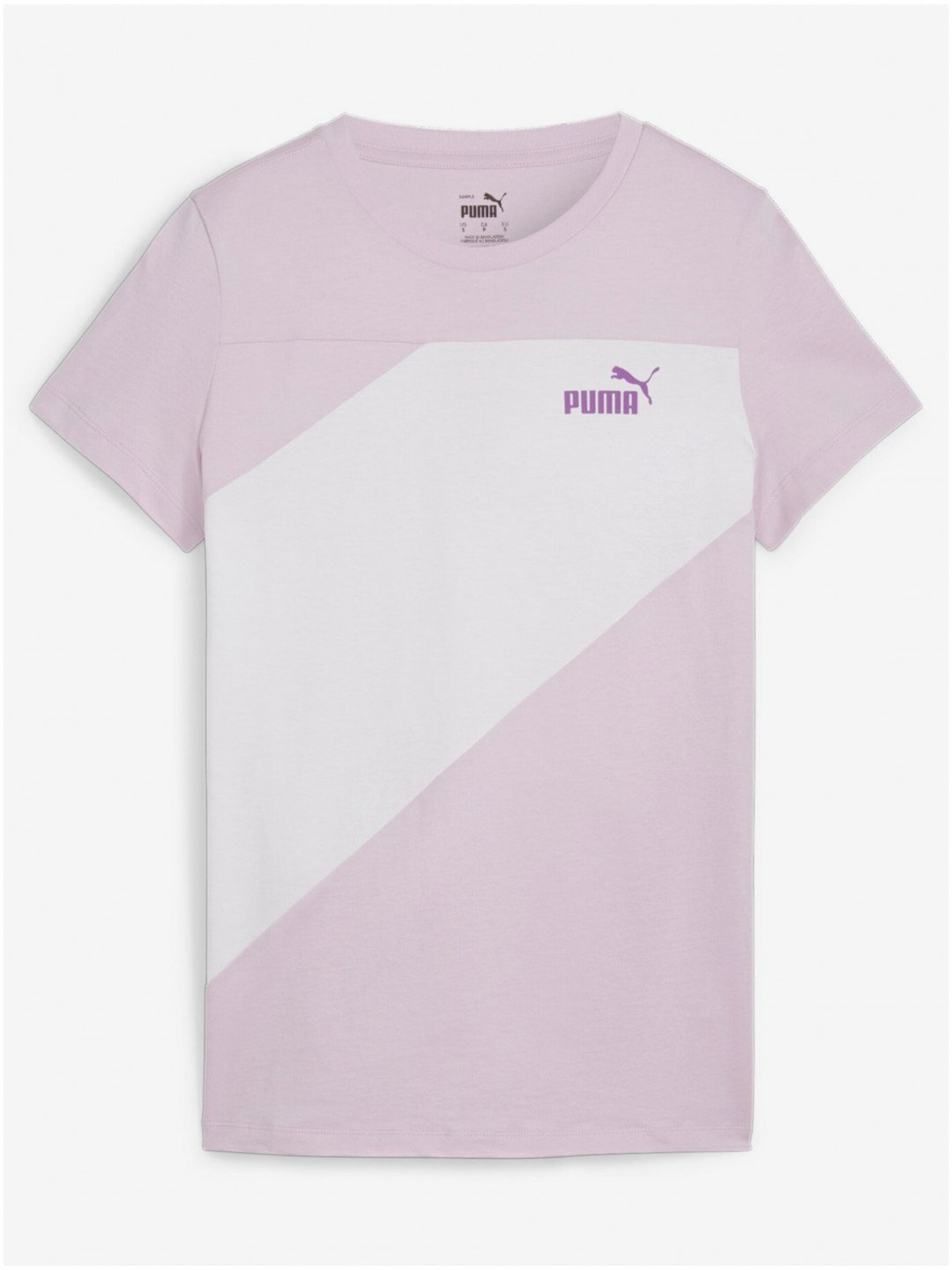 Bílo-růžové dámské tričko Puma Power Tee
