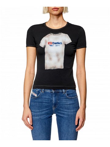 Tričko diesel t-uncutie-long-n18 t-shirt černá xl