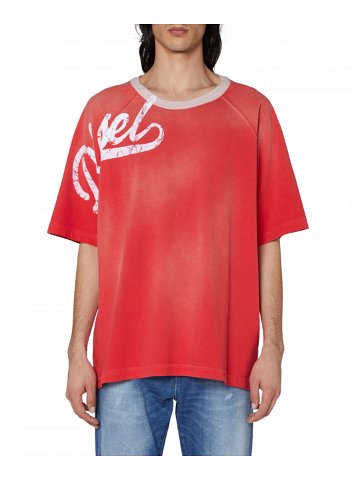 Tričko diesel t-roxt-slits t-shirt červená m