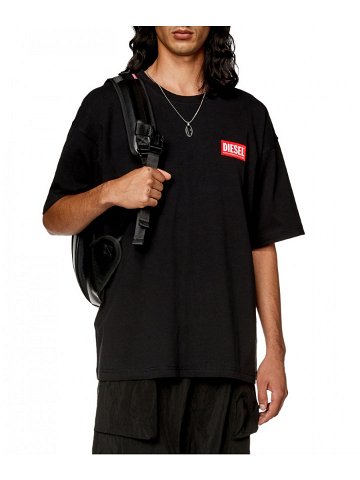Tričko diesel t-nlabel-l1 t-shirt černá s