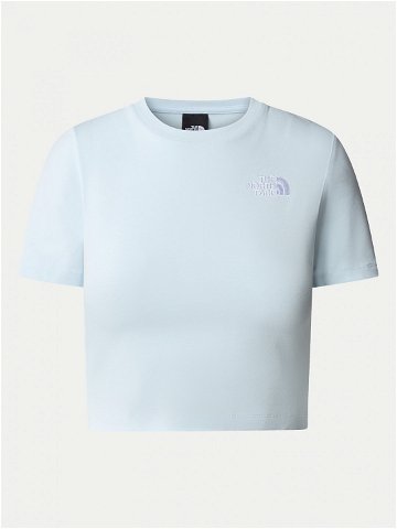 The North Face T-Shirt NF0A55AO Světle modrá Cropped Fit