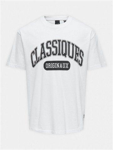 Only & Sons T-Shirt Classiques 22029023 Bílá Relaxed Fit