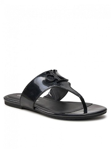 Calvin Klein Jeans Žabky Flat Sandal Slide Toepost Mg Met YW0YW01342 Černá