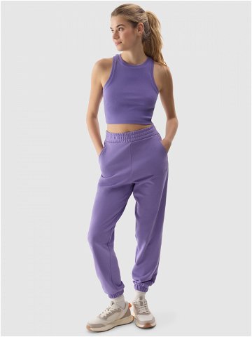 Dámské tepláky typu jogger – fialové