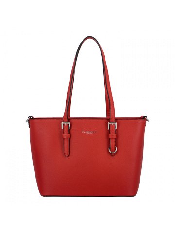 Dámská kabelka přes rameno saffiano červená – FLORA & CO Aileen