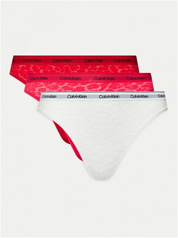 Calvin Klein Underwear Sada 3 kusů brazilských kalhotek 000QD5225E Barevná