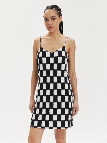 Vans Letní šaty Benton Checker Cami Dress VN000GB3 Černá Slim Fit