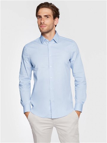 Sisley Košile 5CNX5QL19 Světle modrá Slim Fit