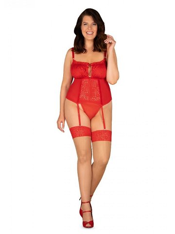 Okouzlující punčochy model 16971014 stockings 6XL 7XL Červená – Obsessive