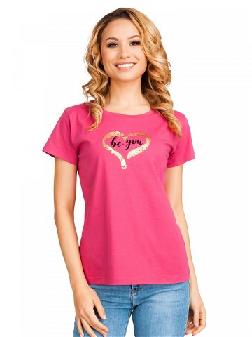 Bavlněné tričko model 17399948 Pink S – Yoclub