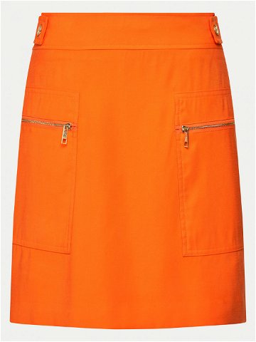 DKNY Trapézová sukně P4BNTW62 Oranžová Regular Fit