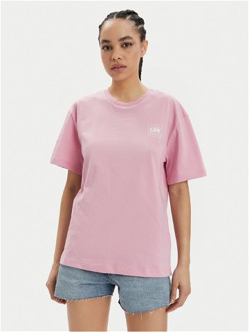 Lee T-Shirt 112350207 Růžová Relaxed Fit