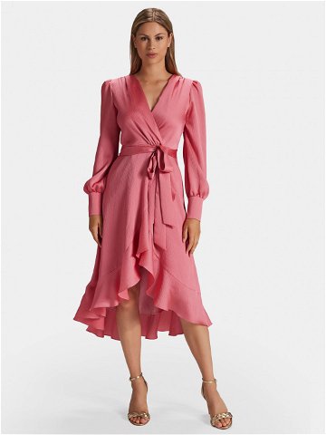 Swing Koktejlové šaty 5AG13600 Růžová Regular Fit