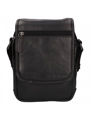 Pánská kožená taška přes rameno Greenwood Stefan – černá
