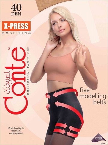 Dámské modelující punčochové kalhoty X-Press 40 den – Conte černá 3-M