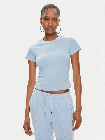Juicy Couture T-Shirt JCMCT223257 Světle modrá Slim Fit