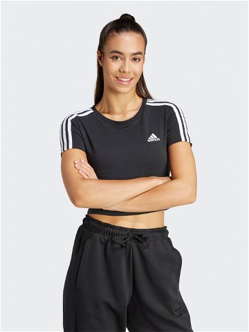 Adidas T-Shirt Essentials 3-Stripes IR6111 Černá Slim Fit