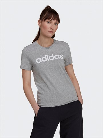 Adidas T-Shirt Essentials Logo HL2053 Šedá Slim Fit
