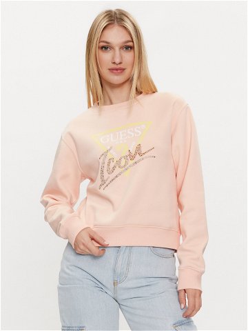 Guess Mikina Icon W4GQ09 KB681 Oranžová Relaxed Fit