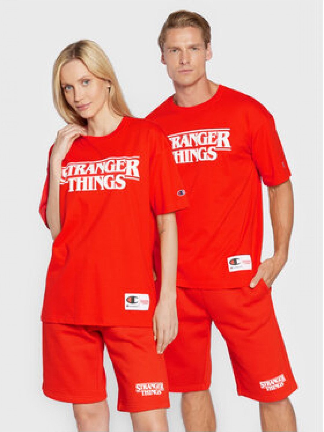 Champion T-Shirt Unisex STRANGER THINGS 217791 Červená Custom Fit