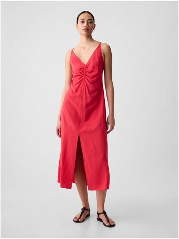 Červené dámské midi šaty na ramínka GAP