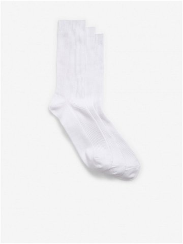 Sada tří párů pánských ponožek v bílé barvě GAP