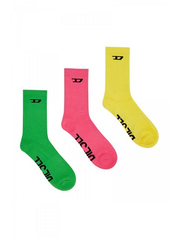 Ponožky diesel skm-ray-threepack socks různobarevná l