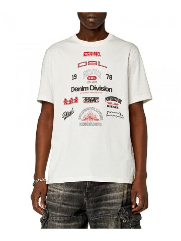 Tričko diesel t-just-n14 t-shirt bílá xxxl
