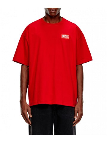 Tričko diesel t-nlabel-l1 t-shirt červená xxxl