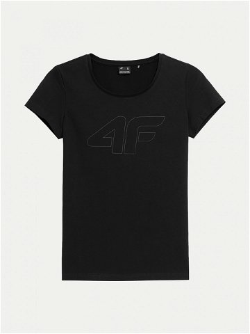4F T-Shirt 4FWSS24TTSHF1163 Černá Slim Fit