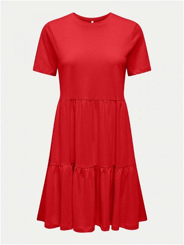 ONLY Každodenní šaty May 15286934 Červená Regular Fit