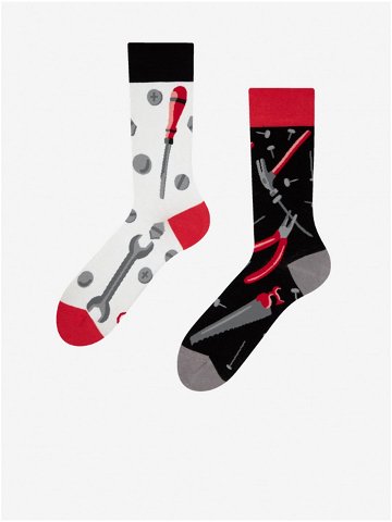 Červeno-černé dámské veselé ponožky Dedoles Kutil