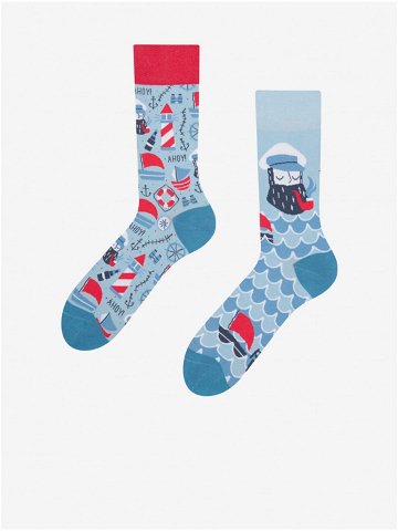 Červeno-modré dámské veselé ponožky Dedoles Ahoj