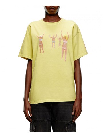 Tričko diesel t-buxt-n8 t-shirt žlutá xxs
