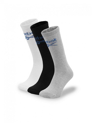 Reebok Sada 3 párů vysokých ponožek unisex R0258-SS24 3-pack Barevná