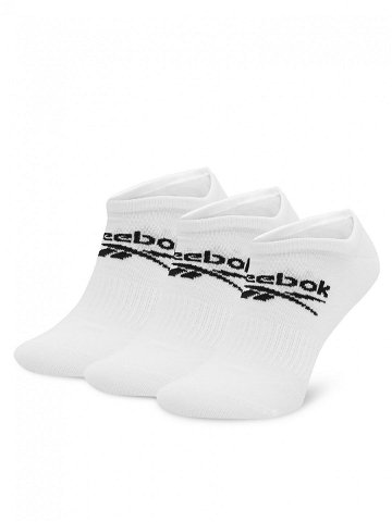 Reebok Sada 3 párů nízkých ponožek unisex R0353-SS24 3-pack Bílá