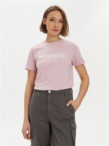 Wrangler T-Shirt 112350309 Růžová Regular Fit