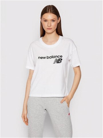 New Balance T-Shirt WT03805 Bílá Relaxed Fit