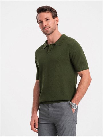 Zelené pánské polo tričko Ombre Clothing
