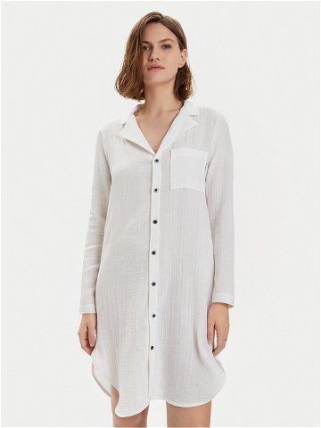 Calvin Klein Underwear Noční košile 000QS7141E Bílá Relaxed Fit