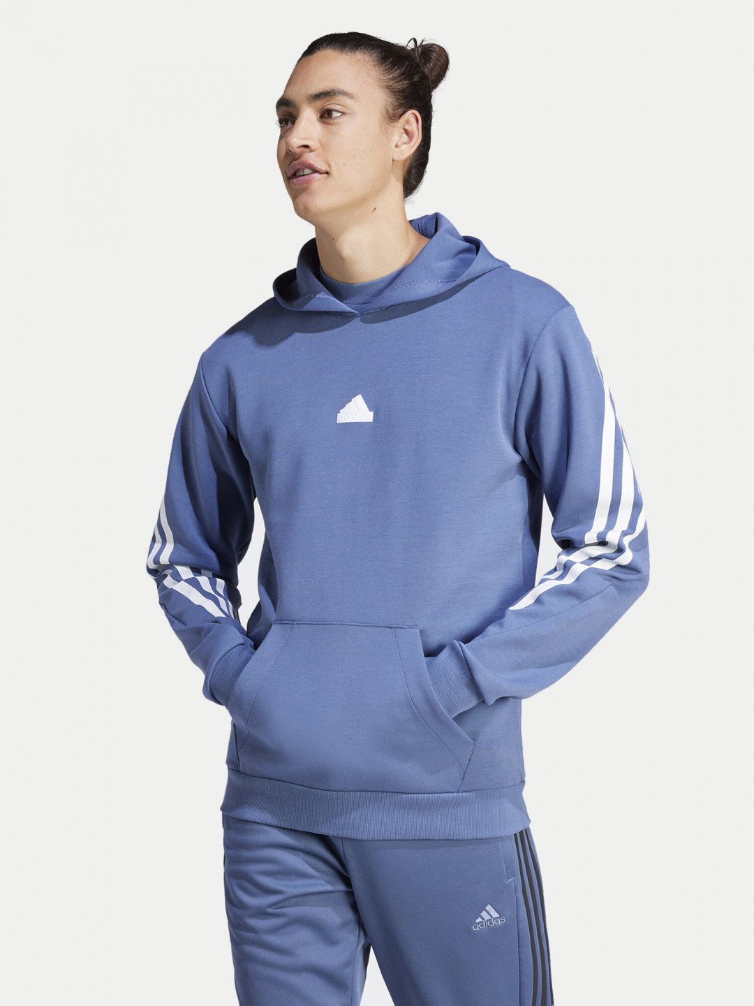 Adidas Mikina Future Icons 3-Stripes IR9224 Modrá Regular Fit